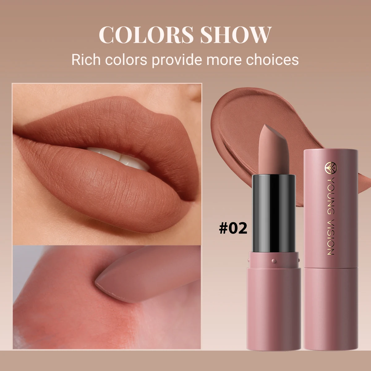 Velvet Finish Matte Lipstick Set: Long-Lasting, Non-Fading & Smudge-Proof