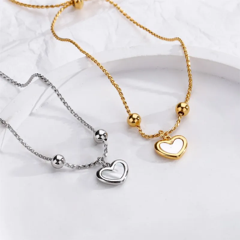 French Style Love Shell Bracelet for Women Ladies Ins 2024 New Trend Adjustable Chain Bracelerts Party Jewelry Accessories