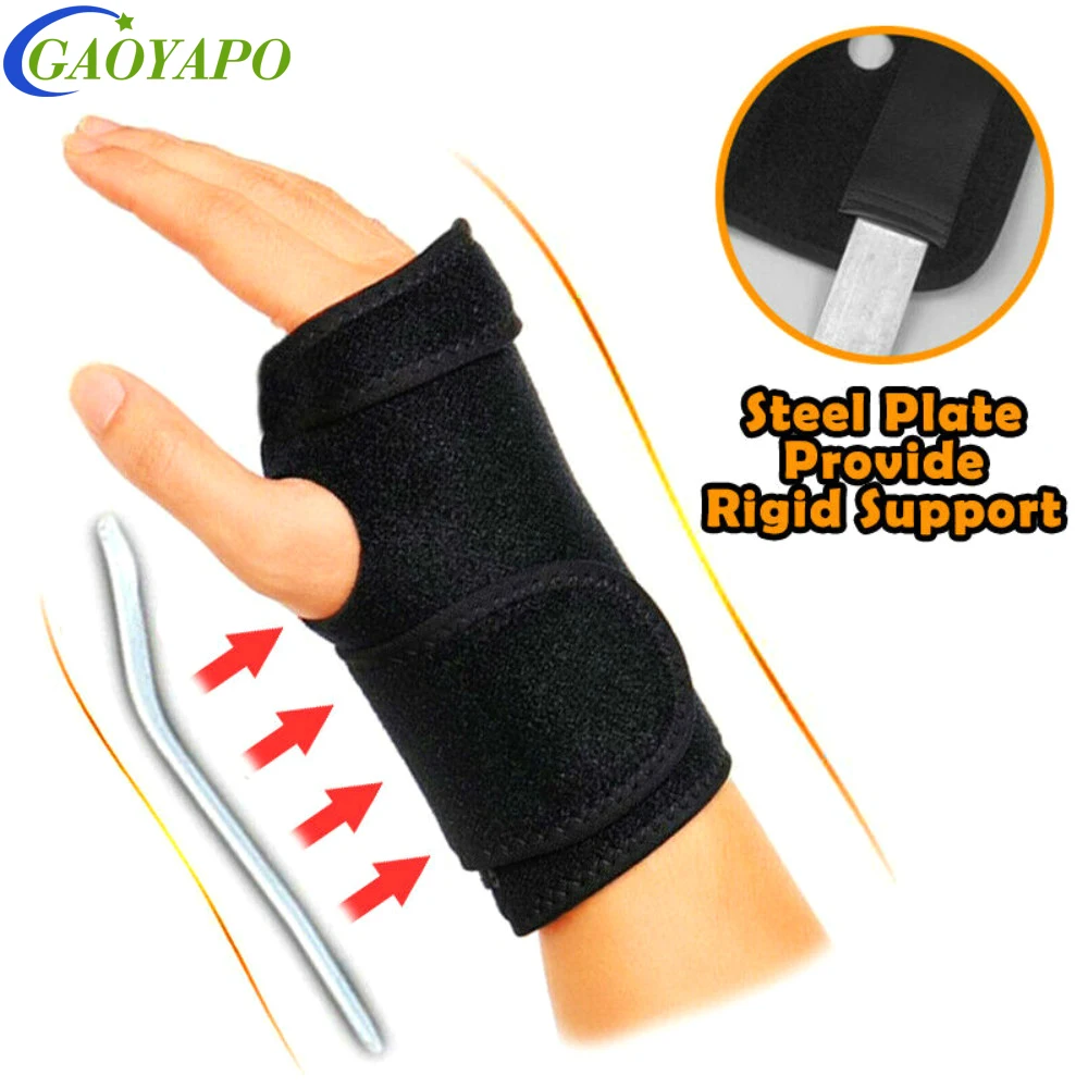 1PC Sports Steel Plate Wrist Guard Wrist Brace for Tendonitis,Adjustable Wrist Brace Steel Plate Wrists Brace Sports Hand Guard