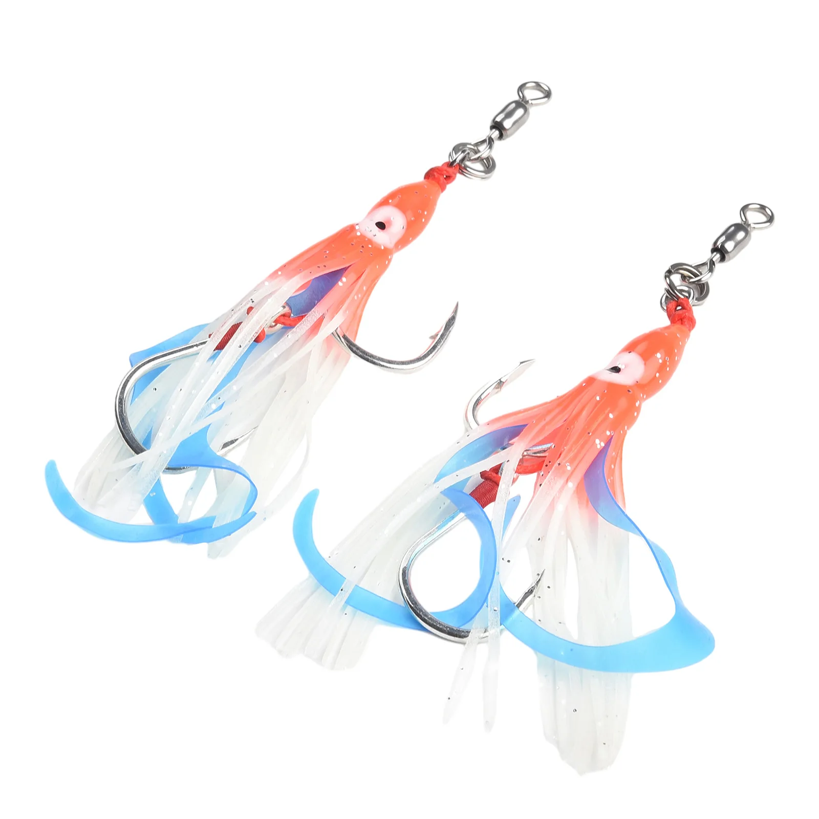 

Soft Silicone Squid Skirt Lure Slow Jigging Assist Hook Luminous Trolling Jig Bait Saltwater Deep Sea Fishing Tackle