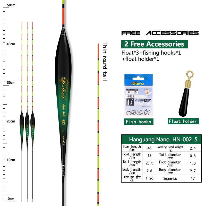 3PCS Angeln Schwimmt + 1 Tasche Haken + 1 Boje Sitz Empfindliche Stabile Nano Boje Langlebige Vertikale Bobber see Fluss Angeln Zubehör – Detail 15