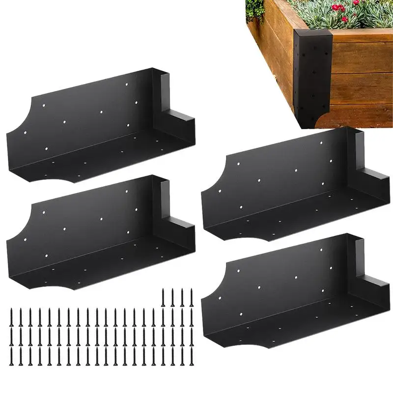 

Raised Bed Corner Brackets 4pcs Heavy Duty Metal Braces For Garden Bed Corner Fixer Gardening Supplies For Plants Fruits