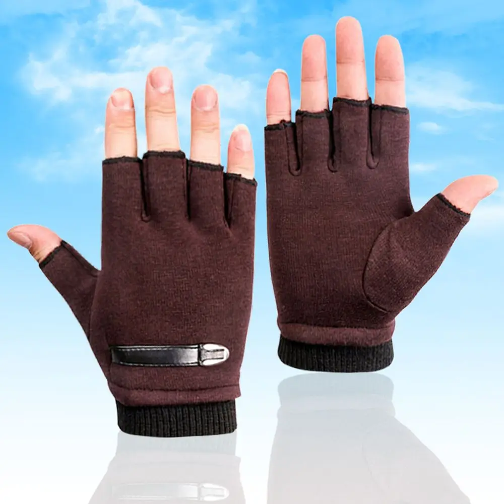 

Unisex Gloves Non-slip Solid Color Suede Leather Road Bike Gloves Autumn Winter Gloves Outdoor Sports Gloves Men Cycling Gloves