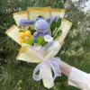 Cartoon Winnie the Pooh Plush Doll Toy Handmade Flower Bouquet Wedding Valentine's Day Christmas Graduation Gifts 5