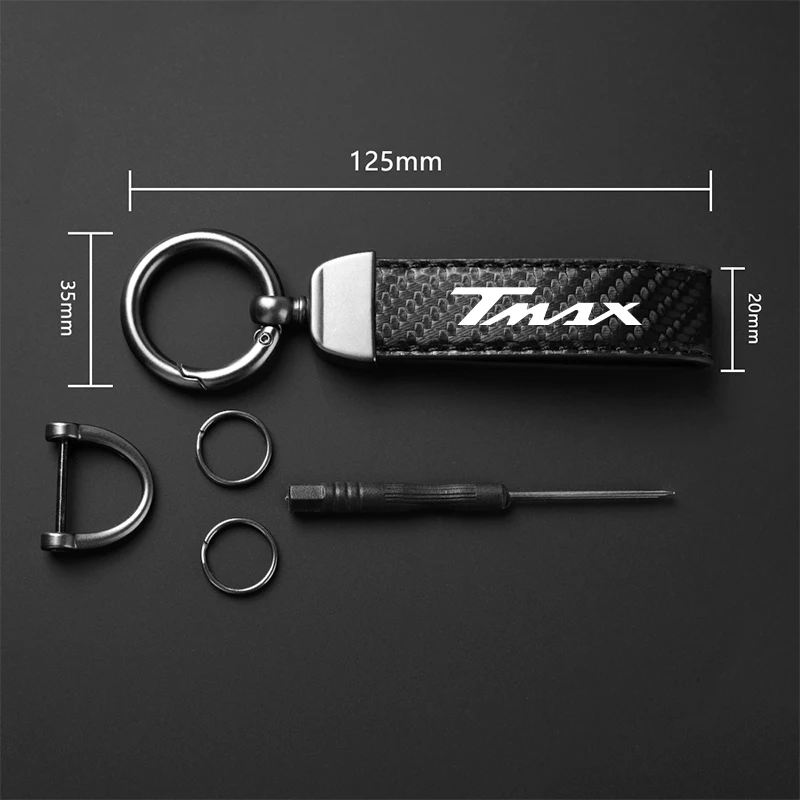Premium Leather Motorcycle Keychain Accessory
