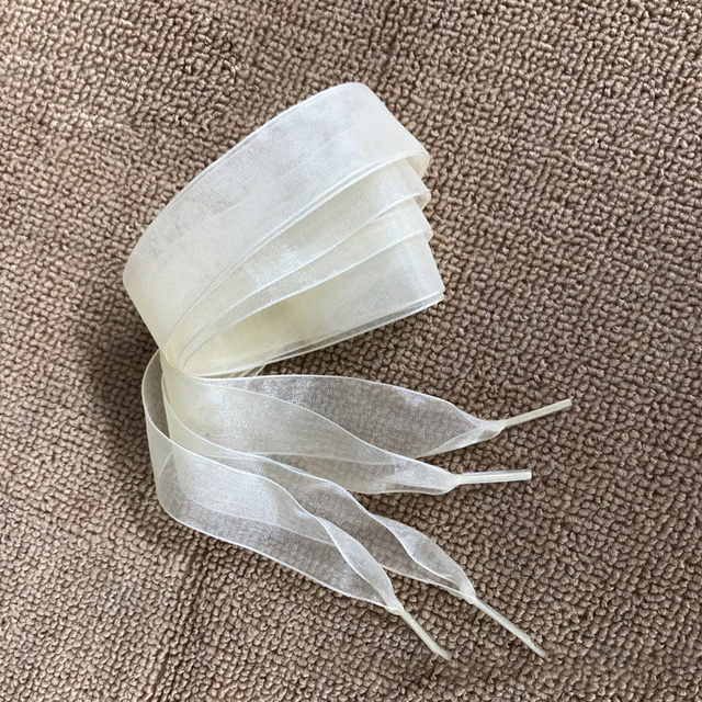 140cm Fashion Organza Ribbon Shoe Laces Sport Shoes Sneakers Bowknot Flat Shoelaces Canvas Bootlaces Strings