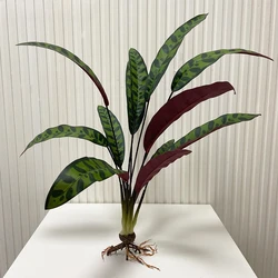 Realistic Large Lotus Leaves with Roots - Artificial Green Plant for Landscape and Outdoor Hotel Decor (12 Heads Type A)