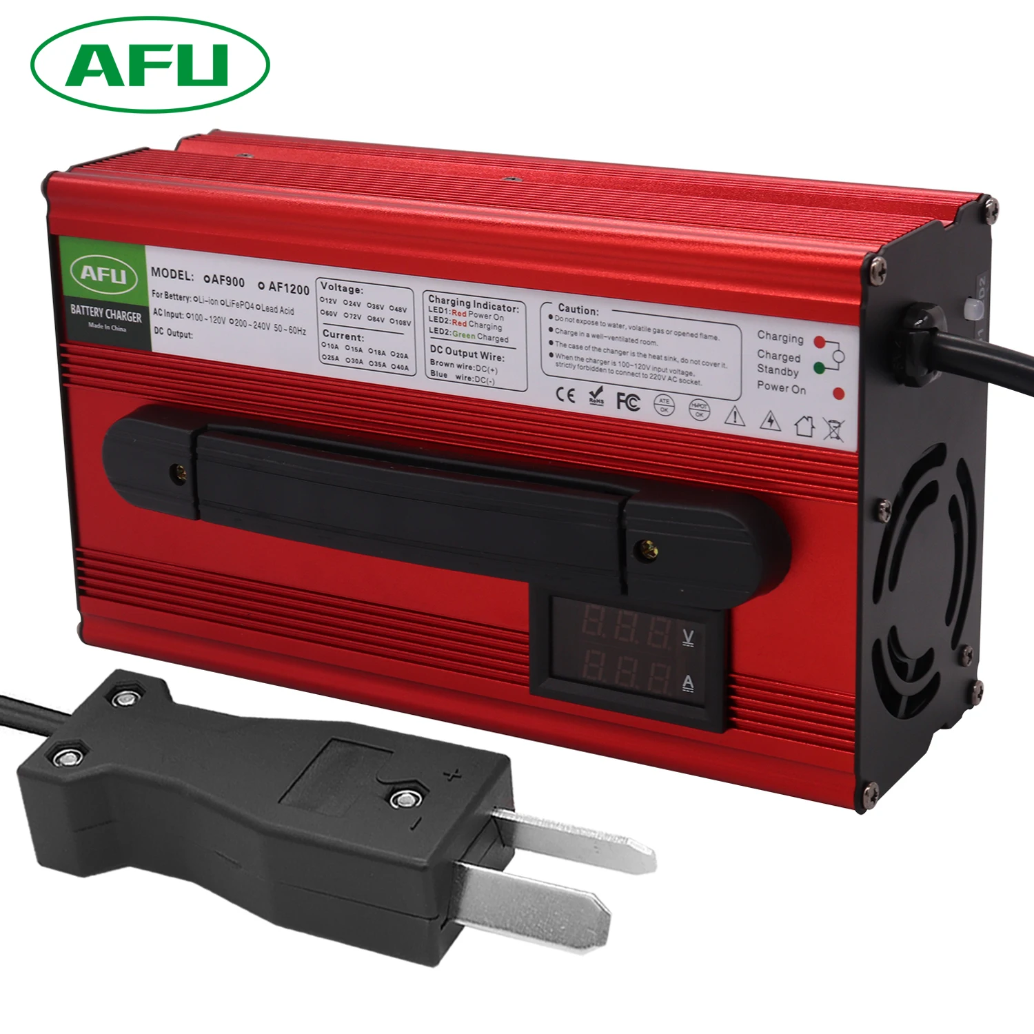 In Stock 36v 20a Lead Acid Charger W/ Handle & Digital Float Charge 41