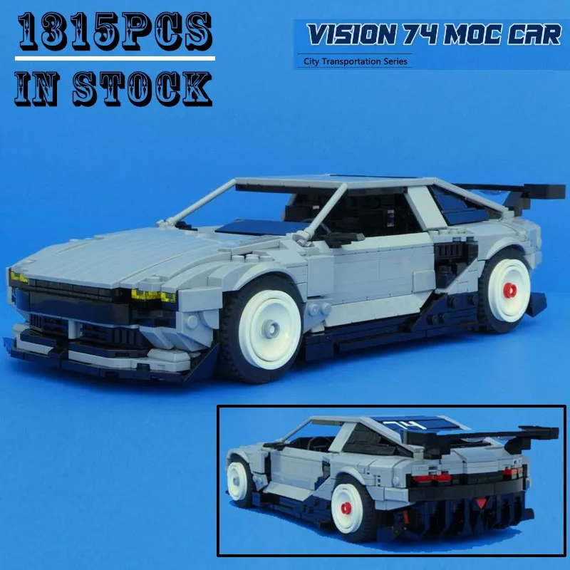 

New Supercar Racing Car MOC Building Blocks 1:16 scale Vision 74 Technology Bricks DIY Assembly Model Creative Display Toys Gift