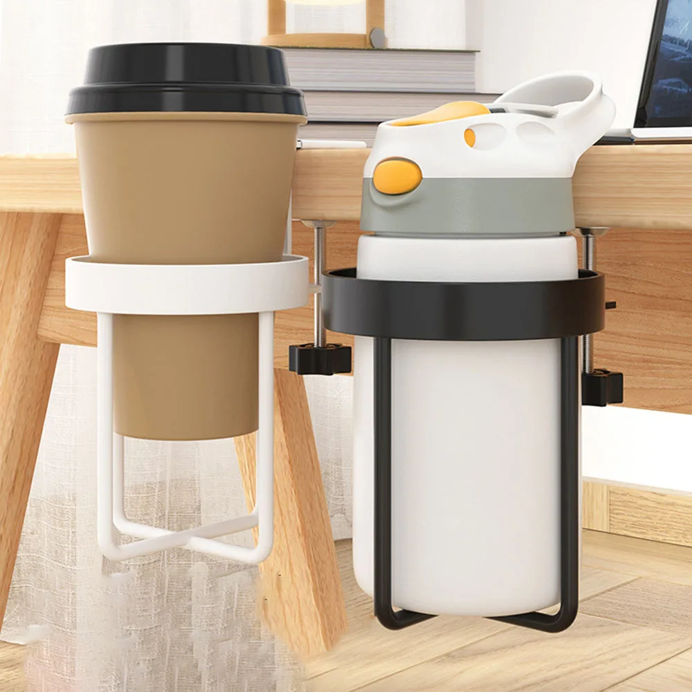 Cup Holder Table Side Water Cup Storage Rack Wrought Iron Ins Style Hanging Holder Office Dormitory Desk Storage Rack
