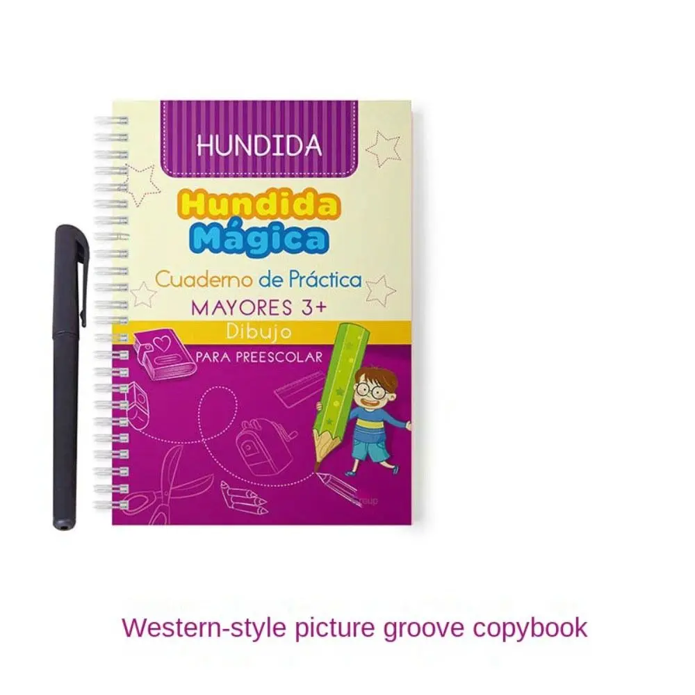 

Writing Essentials Practice Calligraphy Reusable Copybook Practice Copybook Spanish Magic Books Recessed Lettering Book
