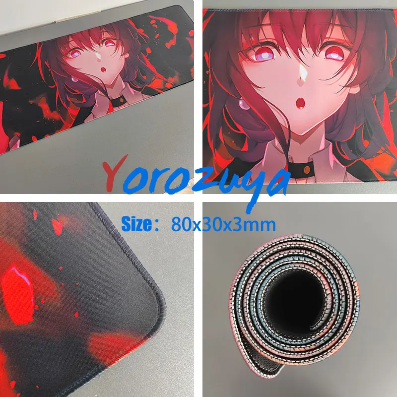 Honkai Star Rail Mouse Pad Kafka Mar7th Seele Himeko Welt Mousepad Teclado de Computador Padding Anime Gaming Acessórios Desk Mat - Imagem 2