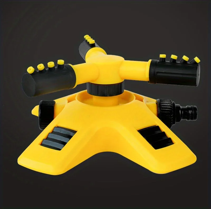 Description Picture 3 of item1pc 360° Automatic Rotating Trigeminal Sprinkler For Irrigation Rotating Sprinkler Tandem Sprinkler Sprayers Watering Gardening