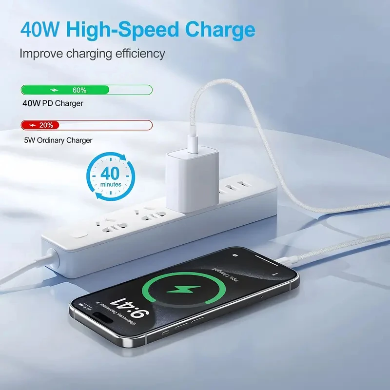 รูปสินค้า ชาร์จเร็ว 40W Type-C สำหรับ iPhone ทุกรุ่น