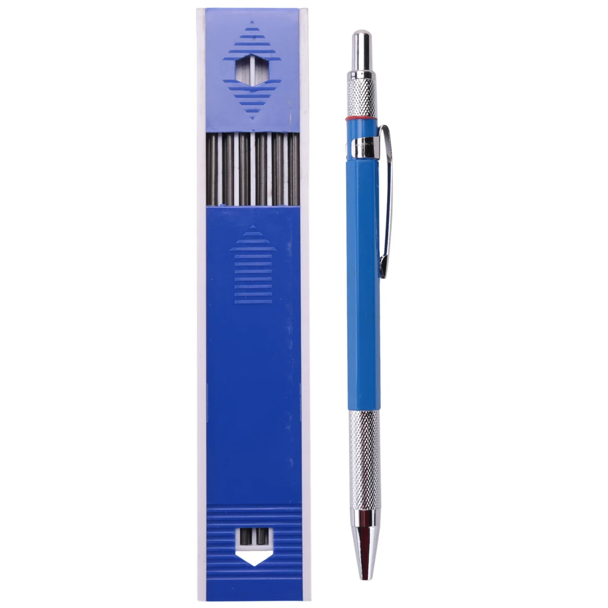 

Welders Pencil with 6Pcs Round Refills, 2.0 mm Mechanical Pencil Marker for Pipe Fitter Welder Construction Woodworking