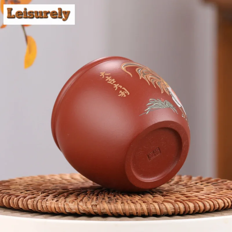 150ml Yixing Zisha Chook Teacup Vintage Tea Bowl Tea Cup Set Tea-tasting Meditation Cup Jianzhan Master Cups Tea Items Supplies