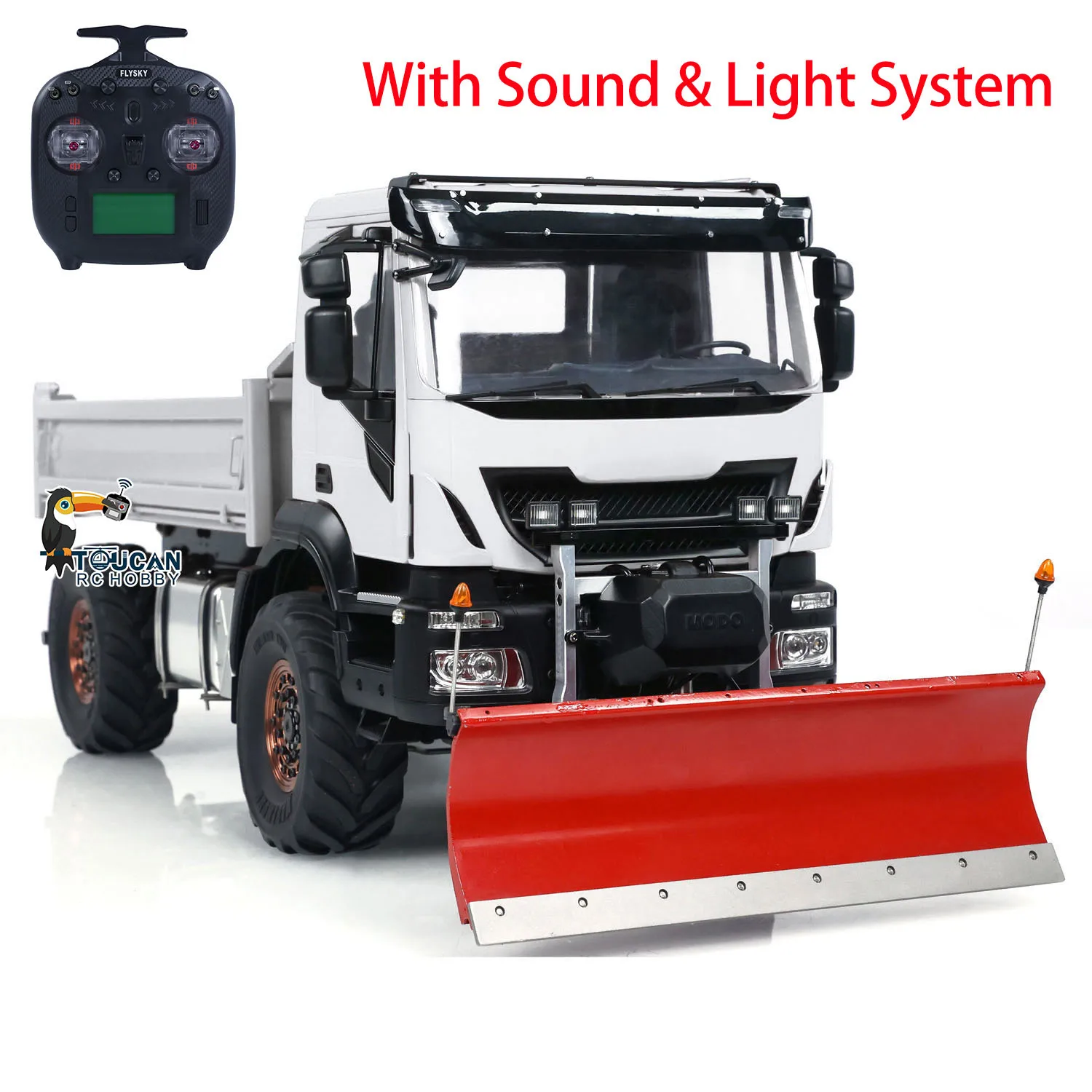 Toys 4x4 Metal 1/14 RC Hydraulic Dumper Truck Snow Blade TOUCAN Radio Control Tipper Cars Finished Vehicle Model TH23845 6