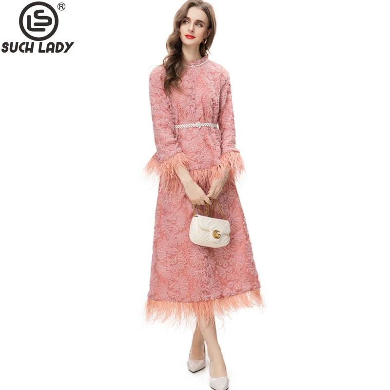 Women's Runway Designer Two Piece Dress O Neck Long Sleeves Appliques Tassels Blouse with Waist Skirt Twinsets nursing nightgown for postpartum women with short sleeves pajamas cardigans summer lactation dress maternity breastfeeding dress