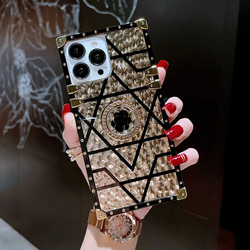 Luxury Glitter Laser Ring Phone Cover
