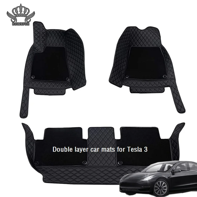 

NON slip all weather 5D leather full coverage car mats for tesl-a Y tesl-a 3 2022 Floor mat
