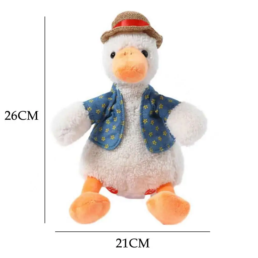 Electric Plush Talking Repeat Duck Dancing Early Education Toys Duck Soft Fabric Doll Soft Fabric Ducks Dancer Home Decor