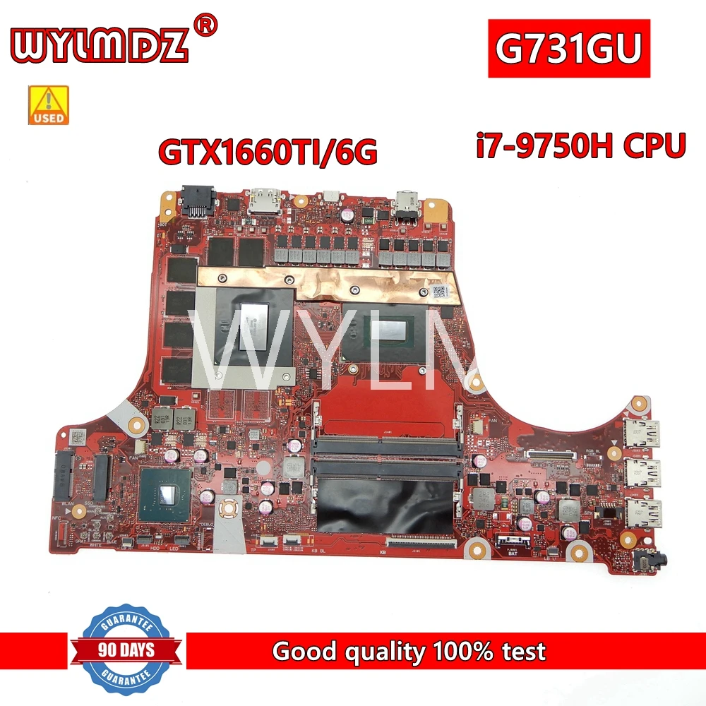 

G731GU With i7-9750 GTX1660TI/6G Mainboard For Asus ROG Strix S5D S7D G731G G731GU G731GV G531GW G531G Laptop Motherboard Test