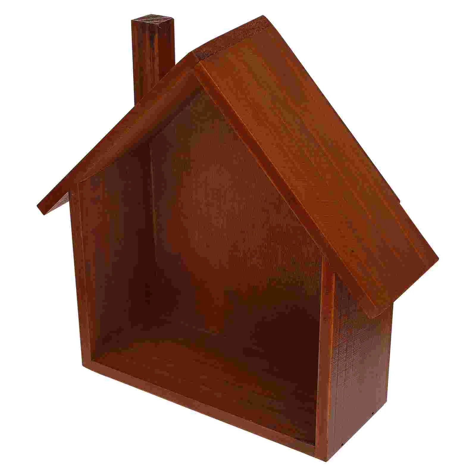 

Wooden Wall Shelf Wall Mounted Floating Shelves House Shape Wall Storage Rack Wall Organizer