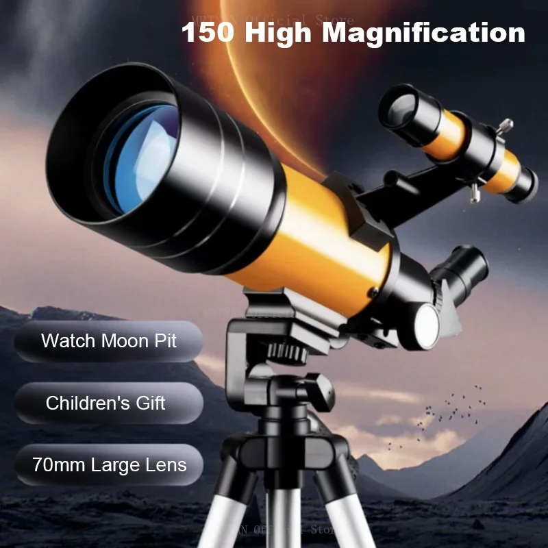 

Professional Astronomical Telescope 150 Times Zoom HD High-Power Portable Tripod Night Vision Deep Space Star View Moon Universe