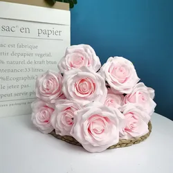 Exquisite Dutch Rose Bridal Bouquet - Elegant Artificial Floral Decoration for Weddings, Home Decor, and Photography Props (Light pink)