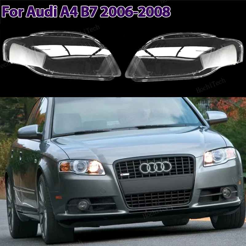 

Автомобильный абажур для передней фары, прозрачный чехол для Audi A4 B7 2006 2007 2008, высокое качество