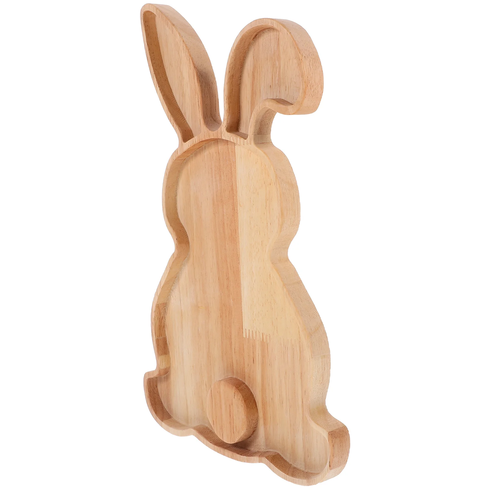 Easter Farmhouse Fruit Holder Decorative Bunny Tray Wood Dessert Cupcake Serving Plate Easter Bunny Plate 4
