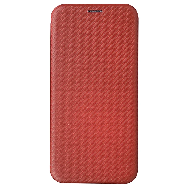 Luxury Carbon Fiber Leather Flip Wallet Case Cover