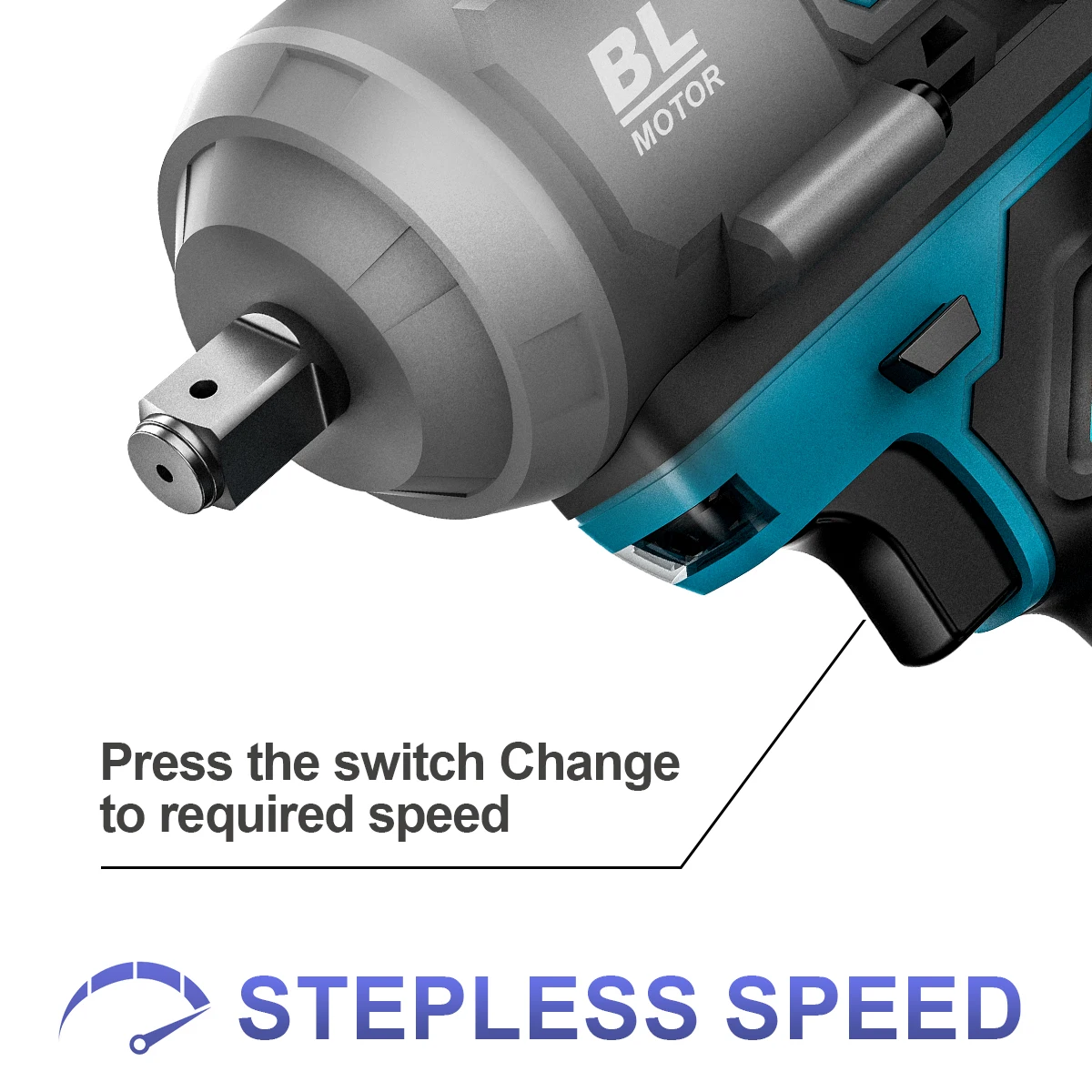 Gisam 2000N.M Torque Brushless Electric Impact Wrench 1/2 inch Screwdriver Cordless Wrench Power Tools For Makita 18V Battery 5