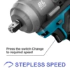 Gisam 2000N.M Torque Brushless Electric Impact Wrench 1/2 inch Screwdriver Cordless Wrench Power Tools For Makita 18V Battery 5