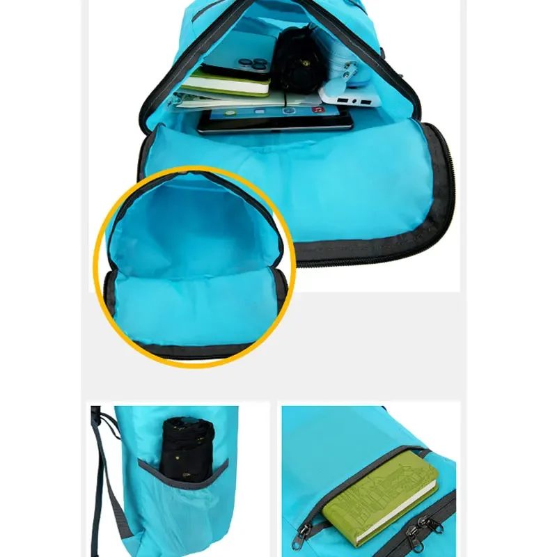Waterproof Backpack Portable Folding Bag Student Backpack Outdoor Large Capacity Movement Men Women Traveling Bag,running backpack