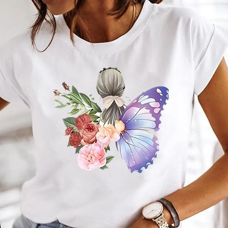 

Summer Fashion Cartoon Printed Short Sleeve T-shirt for Women New Women Clothes Harajuku Graphic T Shirts Oversized Tshirt