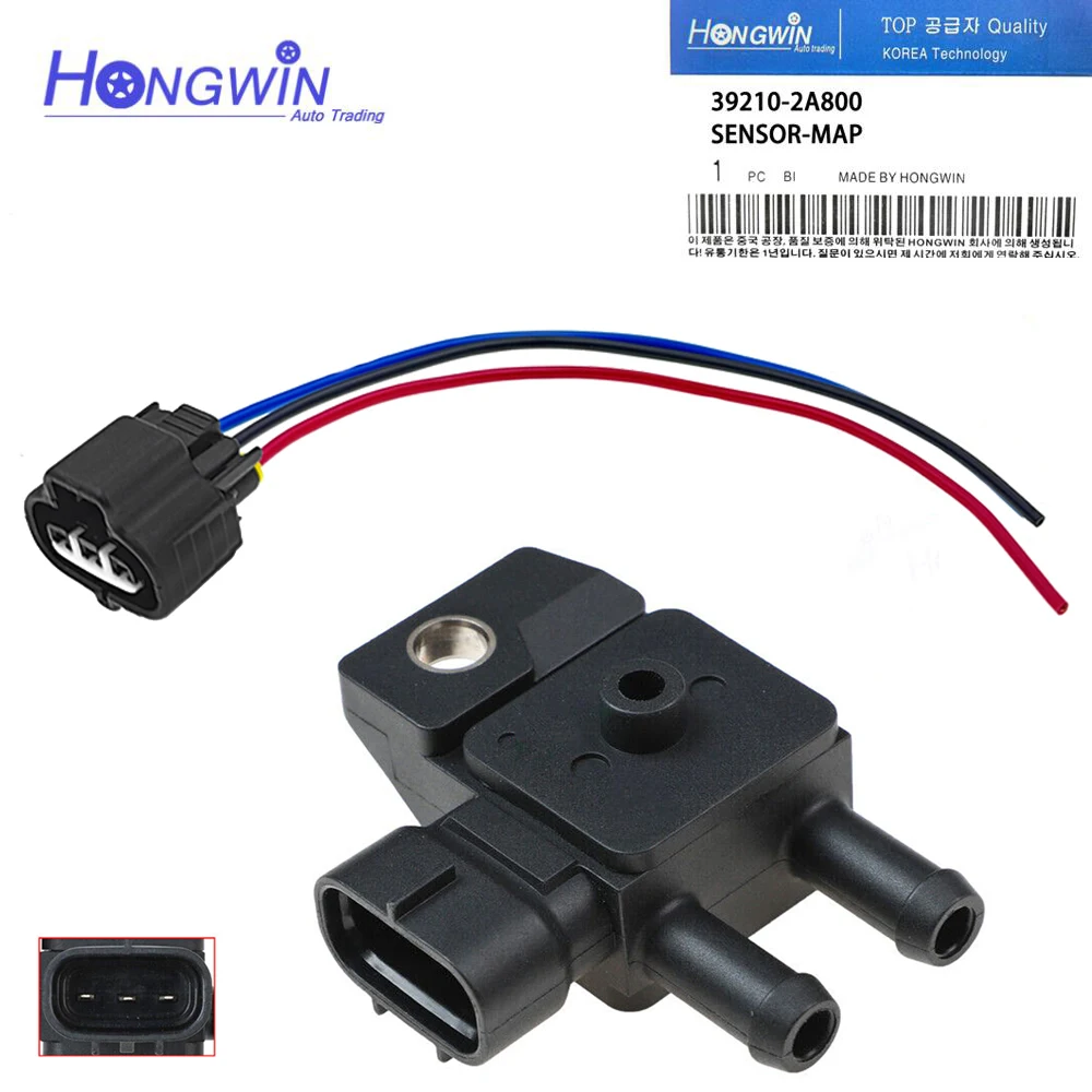 DPF Exhaust Pressure Sensor 39210-2A800 Fits Hyundai Accent Elantra Santa Fe H1 Kia Rio Soul 1.1 1.4 1.6 1.7 2.0 2.2 2.5 2008-15