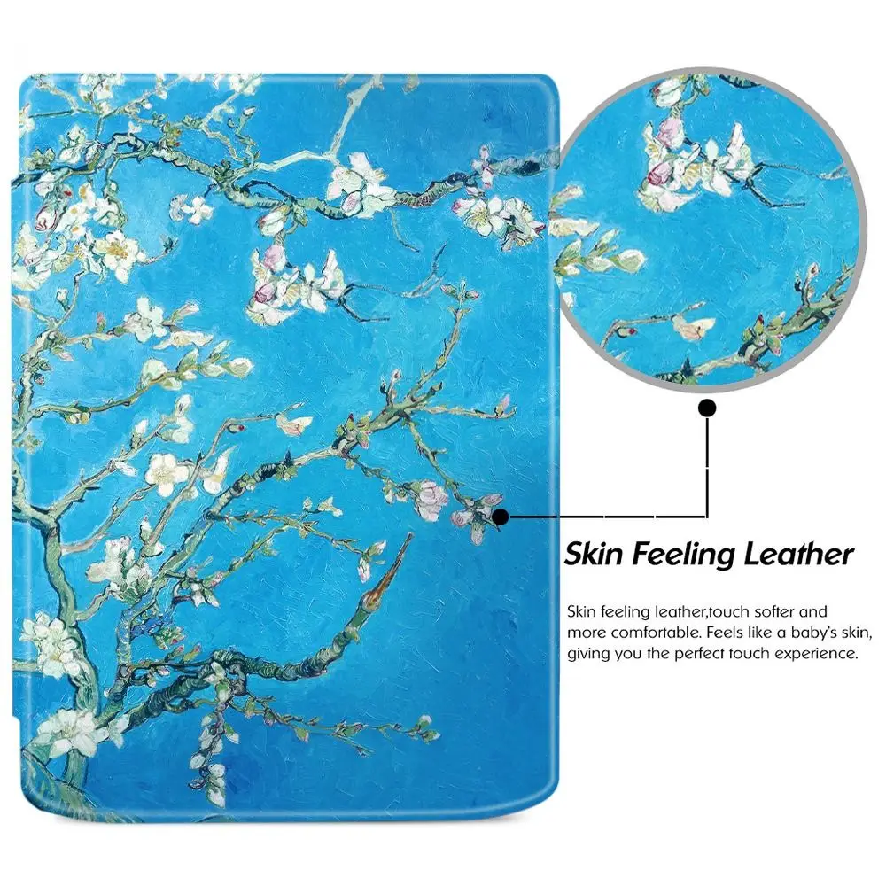 Premium PU Leather Multi-Fold E-Reader Case with Auto Wake/Sleep Feature