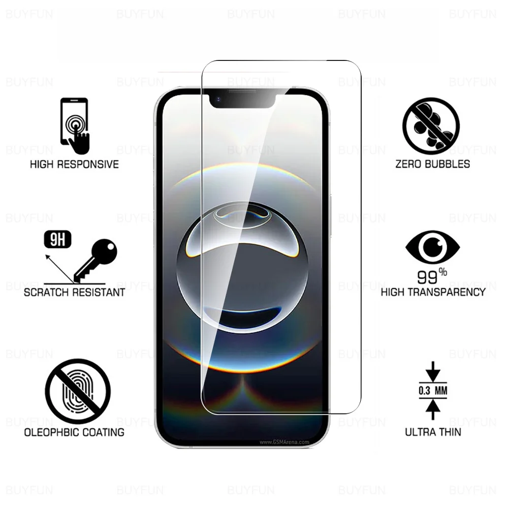 Premium Tempered Glass Screen Protector - 3-Pack