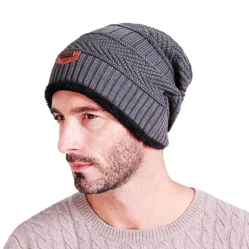 Winter Hats Beanies Scarf Mask for Men Women Wool Knitted