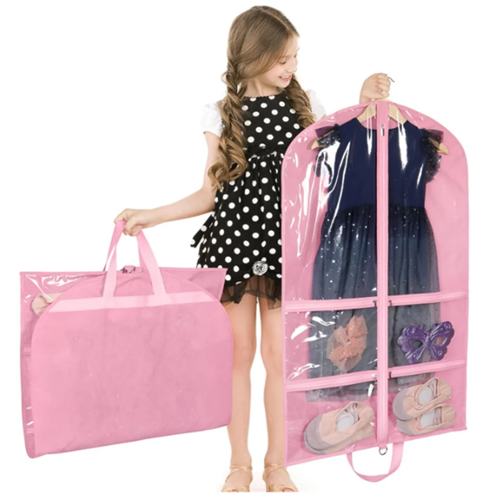 Kimbora Set Di 2 Borse Porta Abiti Da Ballo Con 3 Tasche Trasparenti – Custodia Per Costumi Da Danza, Viaggi E Gare, 99x50 Cm - 4