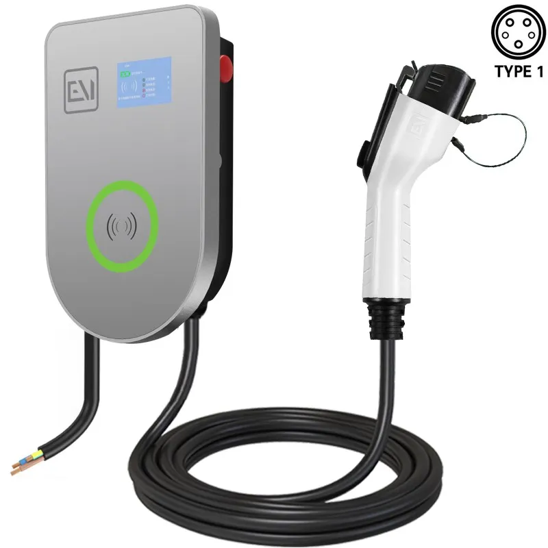 Caricabatterie Ev Stazione Di Ricarica Per Veicoli Elettrici 32A Evse Wallbox Con Connettore Di Tipo 1