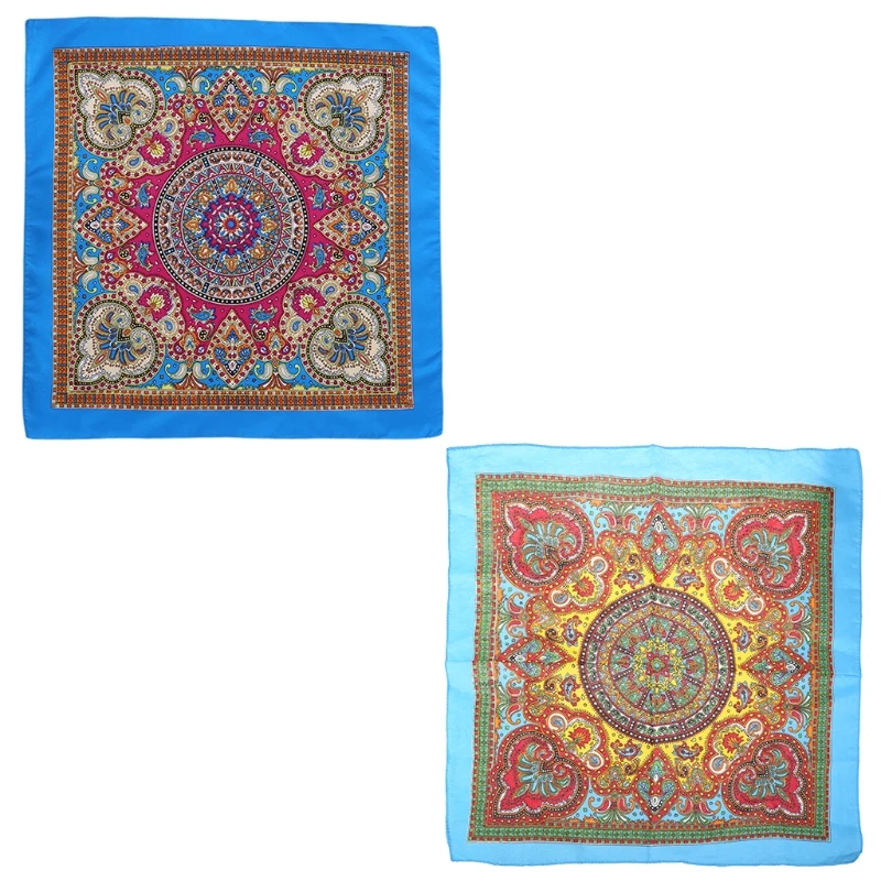 

Ethnic Bandana Colorful Paisley Floral Square Scarf Cycling Dancing Headwrap