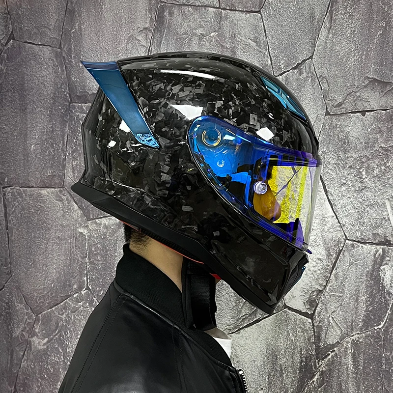 ORZ New motorcycle helmet full face mask big tail track custom helmet  accessories