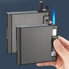 20 Pack Metal Cigarette Case Lighter Large Capacity Cigarette Case With Inflatable Lighter Y Cigarette Case Men Gift 1