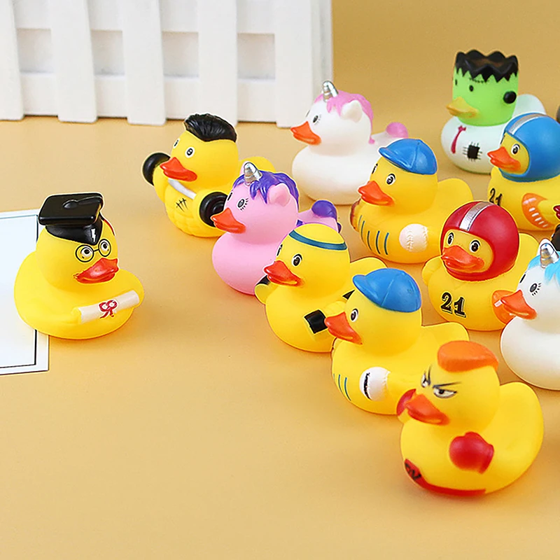 Baby Shower Toy Shower Bathroom Children Playing In Water Kawaii Yellow Duck So Cute Set Beach Toys Children Toys 6