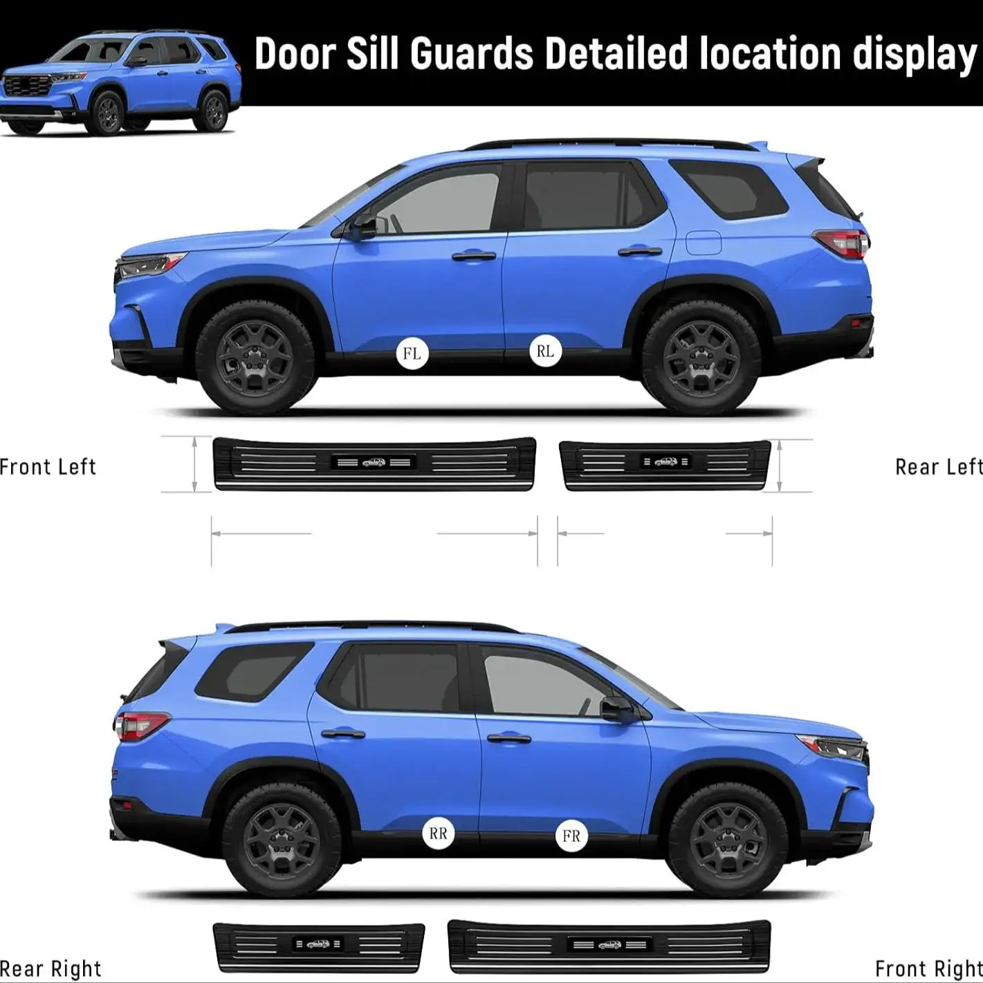 4PCS Door black