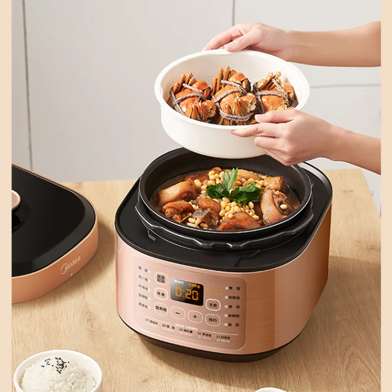 https://ae01.alicdn.com/kf/S075011725391463ab02efafc1c6416411/Midea-Pressure-Cooker-5-Liter-2-Inner-Pots-Rice-Cooker-Non-stick-Multicooker-Reservation-Electric-Pressure.jpg