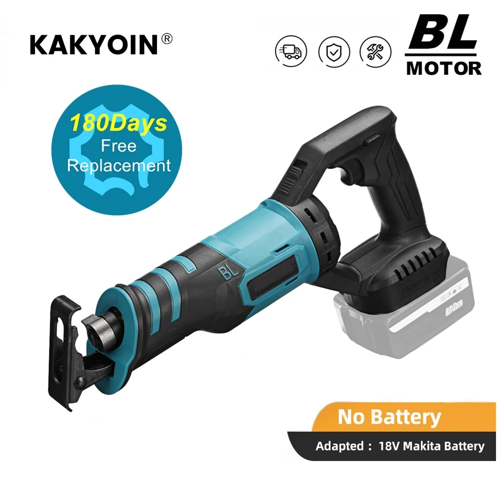 

Electric Reciprocating Saw Adjustable Three Orientations Modes Cutting Chainsaw Brushless Saw Portable Cordless NO Battery