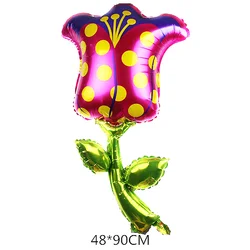 Vibrant Butterfly & Flower Helium Foil Balloons for Celebrations and Decor (Tulip)